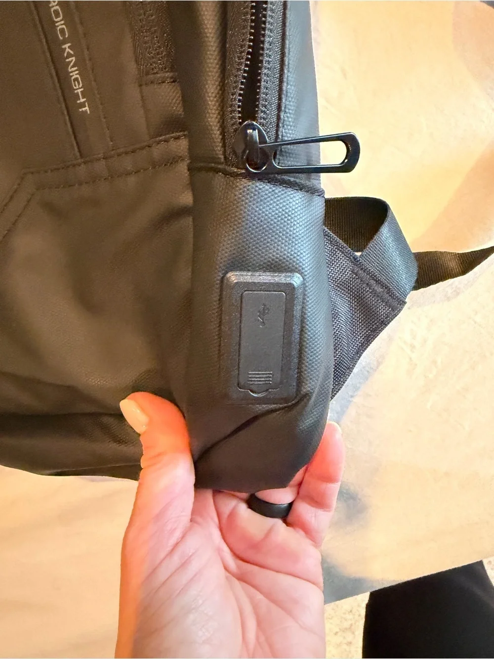 Black Men's Waterproof Urban Sling Backpack - Unbranded